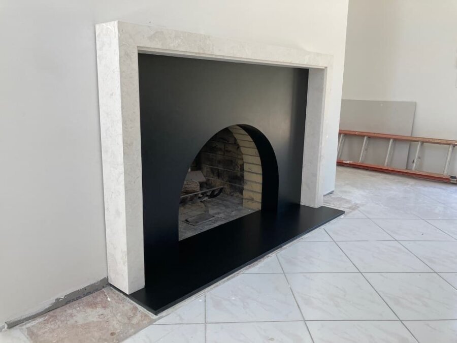 Fireplace surrounds tile installation