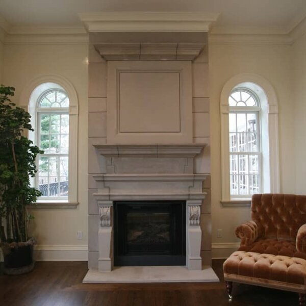 Fireplace surrounds tile installation